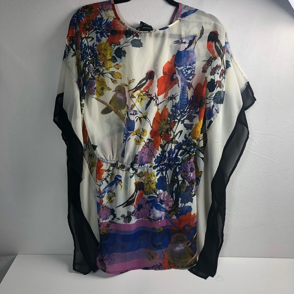 Cliche'‎ Couture Size M Sheer Tunic Flowy Top Floral - Picture 7 of 8